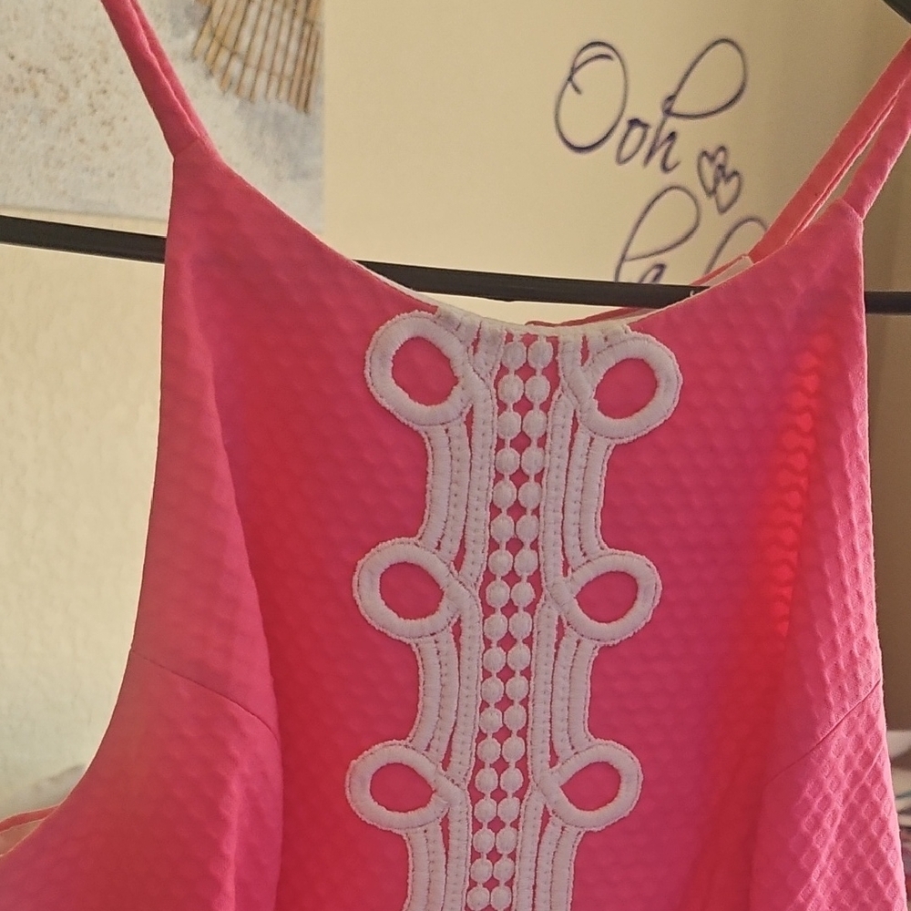 Lilly Pulitzer Pink Embellished Sleeveless Tank
